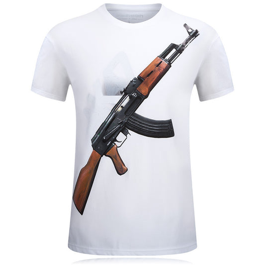3D cotton men's short sleeve T-shirt